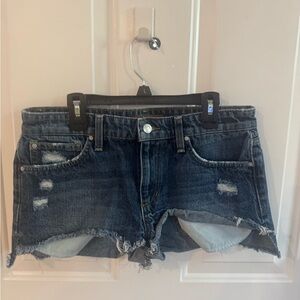 Joe's Jeans Dark Blue Distressed Jean Shorts
